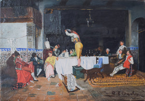 Spanish Interior Scene - "The Party" - Modern Decorative