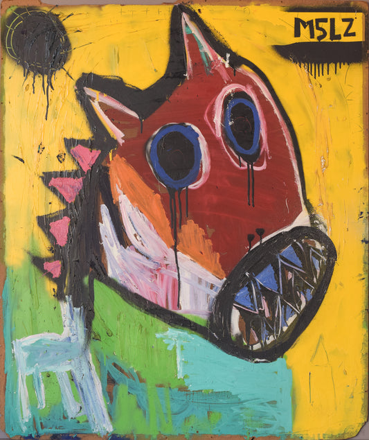 Pintura neoexpresionista al estilo de Jean-Michel Basquiat