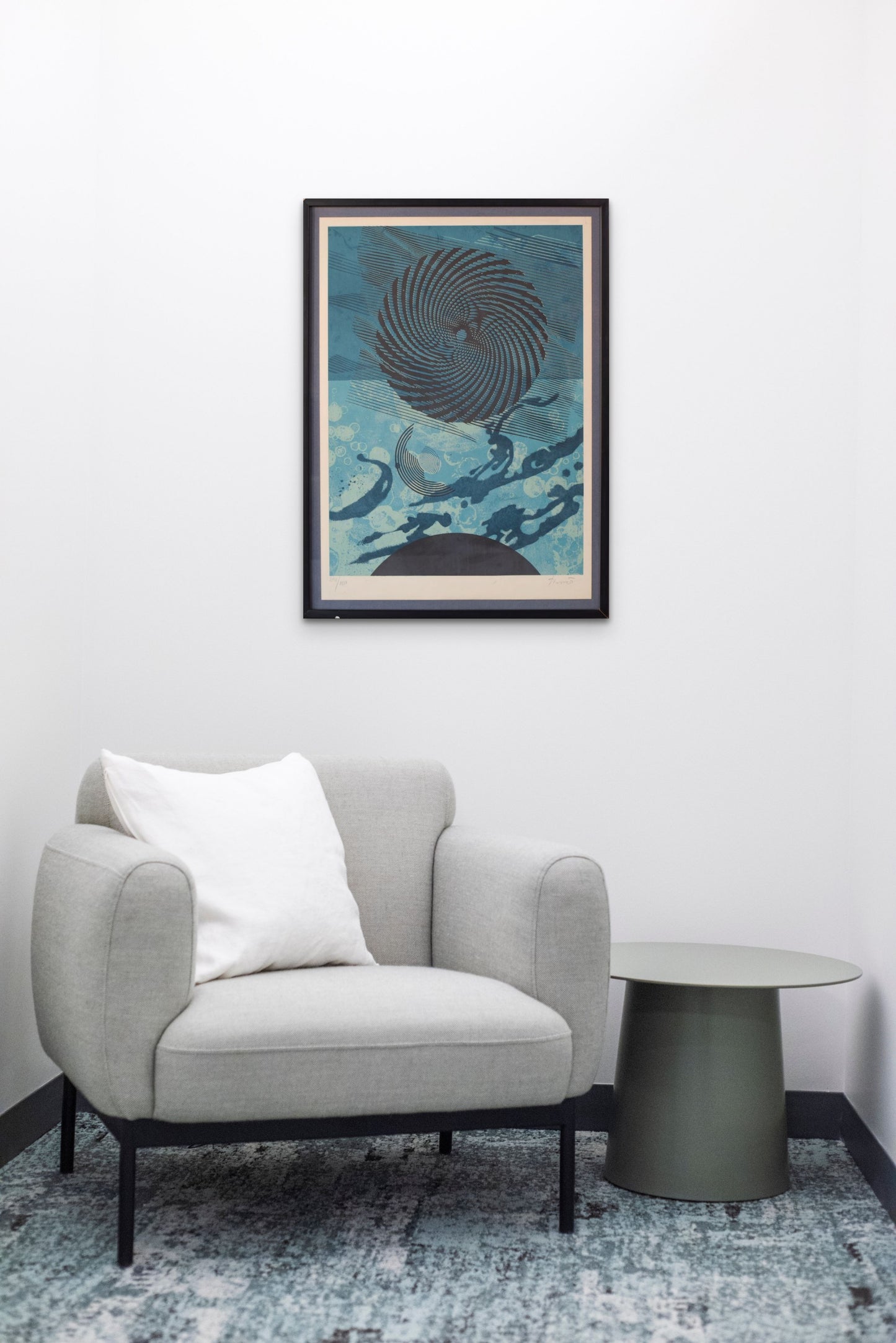 Joan-Josep Tharrats (1918-2001) 'Circulo Blue' - Numbered Edition and Signed Lithograph