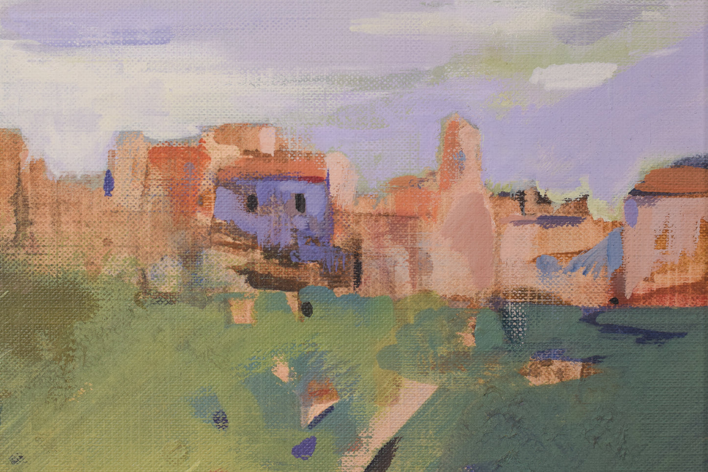 Post Impressionist Landscape with Village