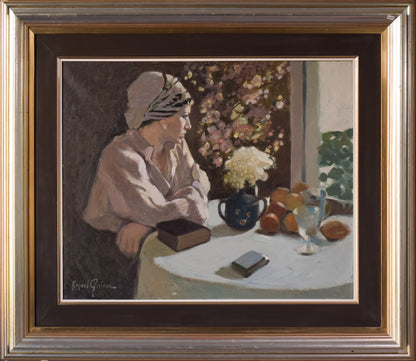 Rafael Griera Calderon - Portrait of a Lady at a Window