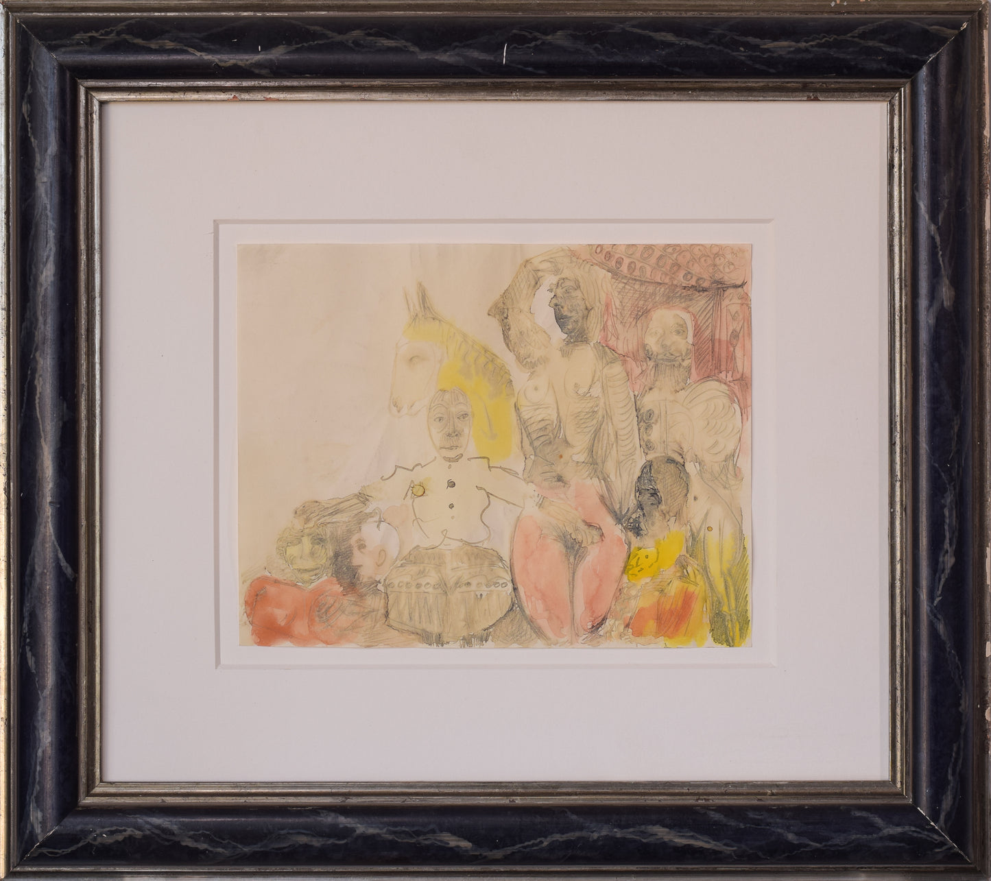 Follower of James Ensor - Symbolist Watercolour Figures