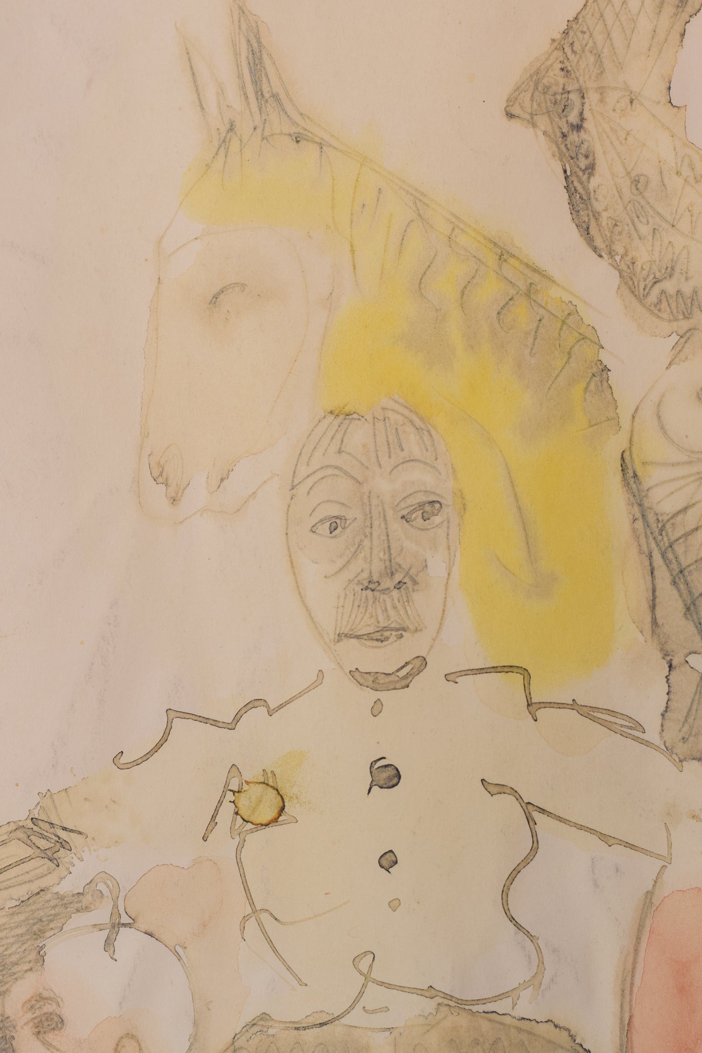 Follower of James Ensor - Symbolist Watercolour Figures