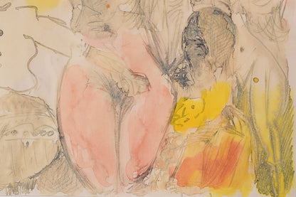 Follower of James Ensor - Symbolist Watercolour Figures