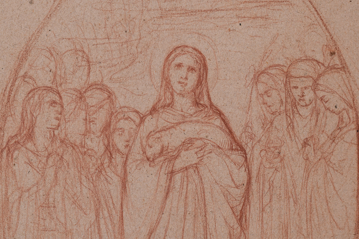 Pre-Raphaelite Sanguine Drawing