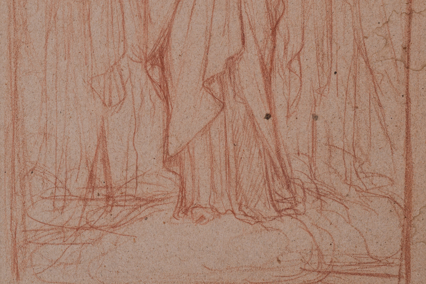 Pre-Raphaelite Sanguine Drawing