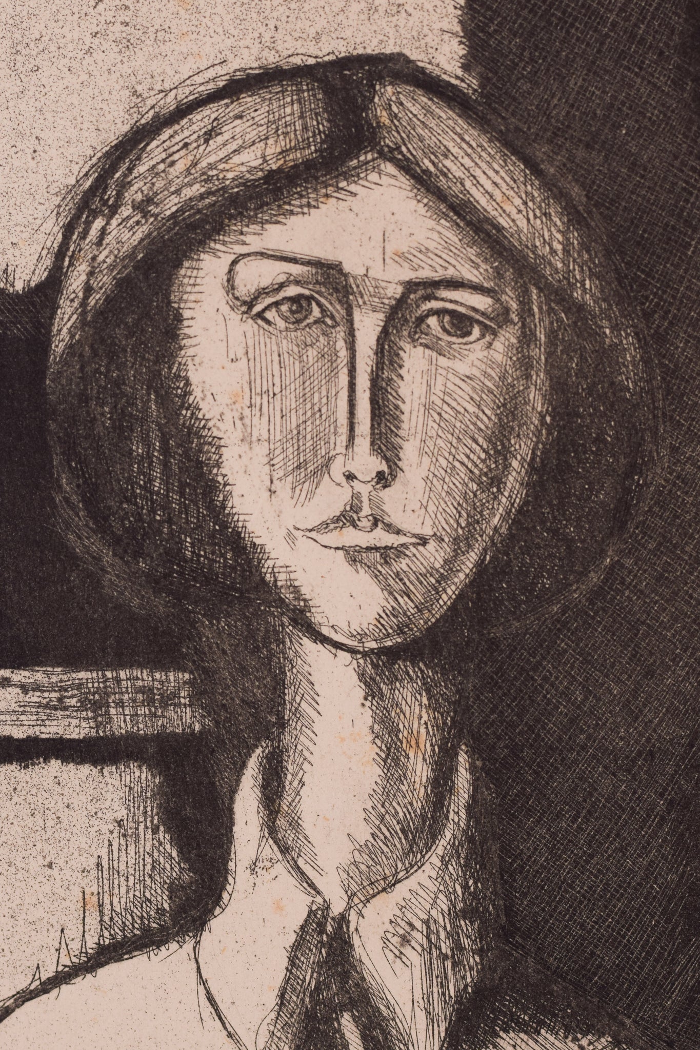 Follower of Picasso - Etching Portrait of a Lady