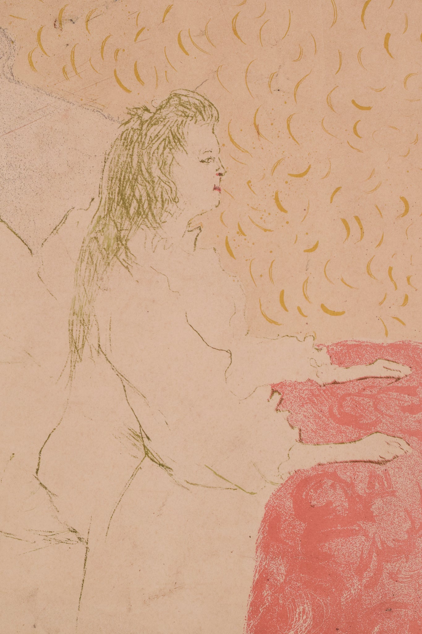 Henri de Toulouse-Lautrec - Woman in Bed, Profile (Lithograph)