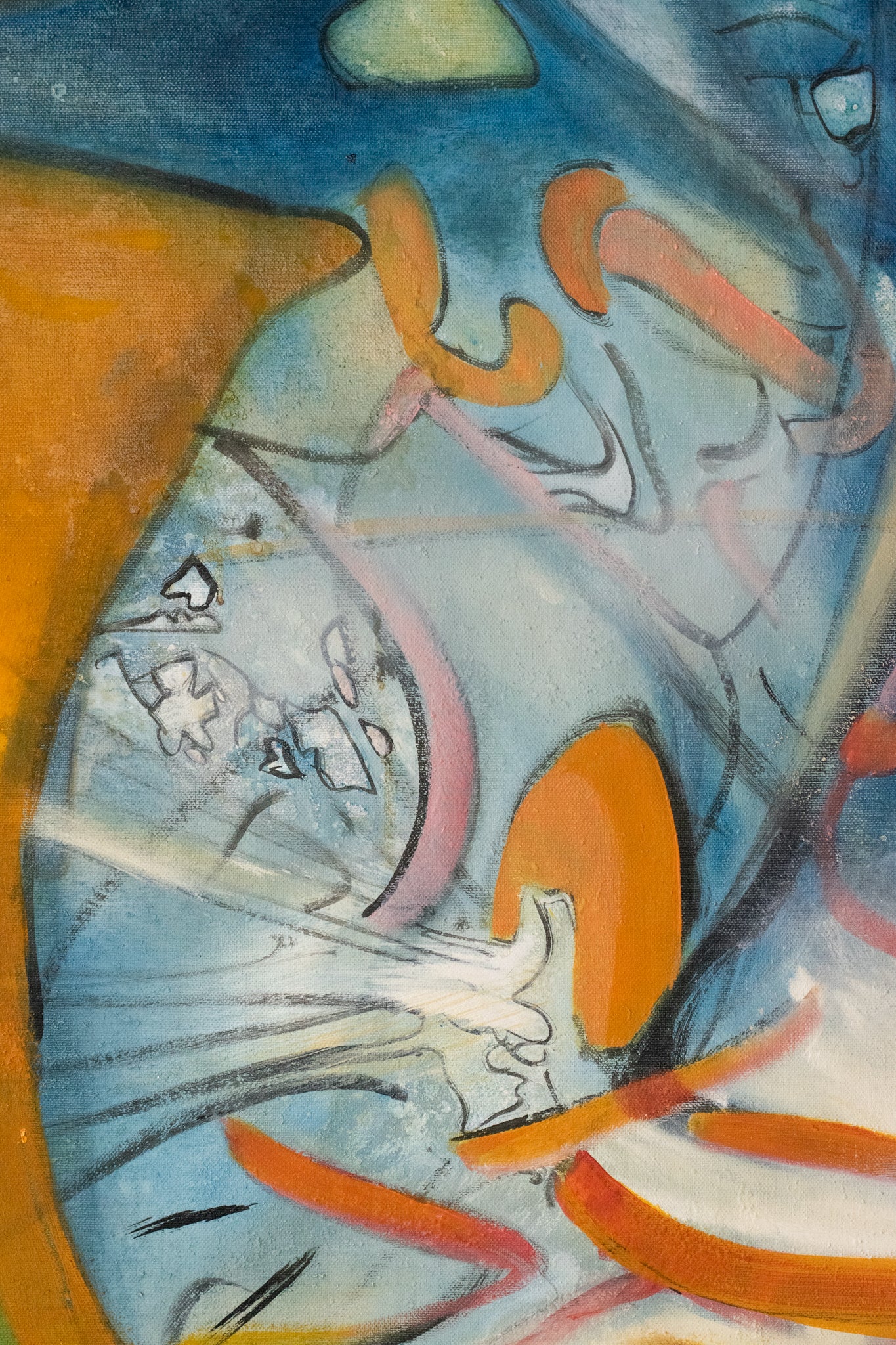 Large Oil Painting in the Style of Roberto Matta