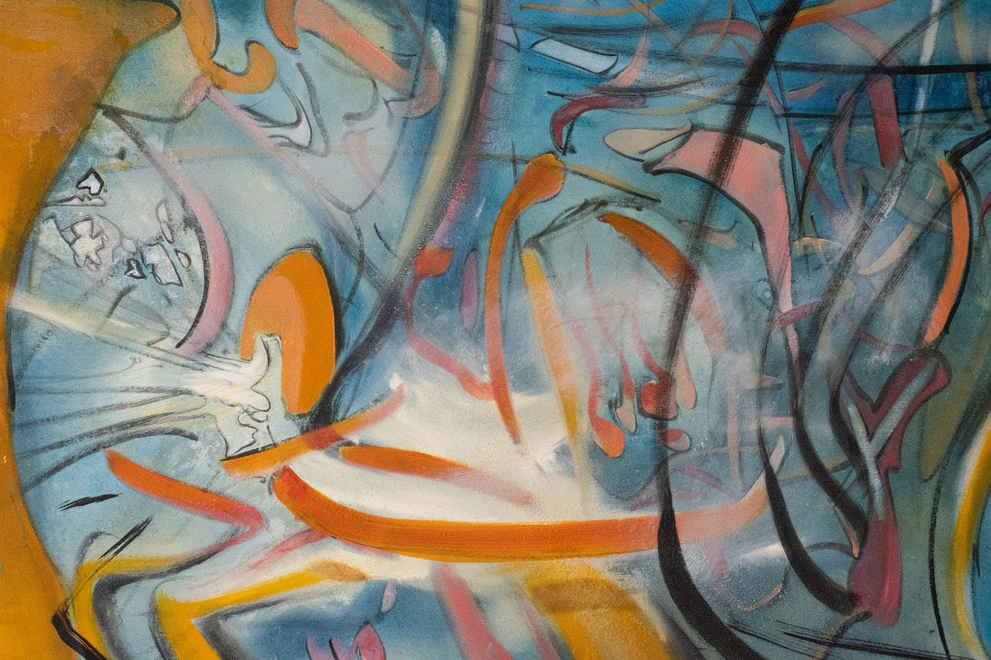 Large Oil Painting in the Style of Roberto Matta