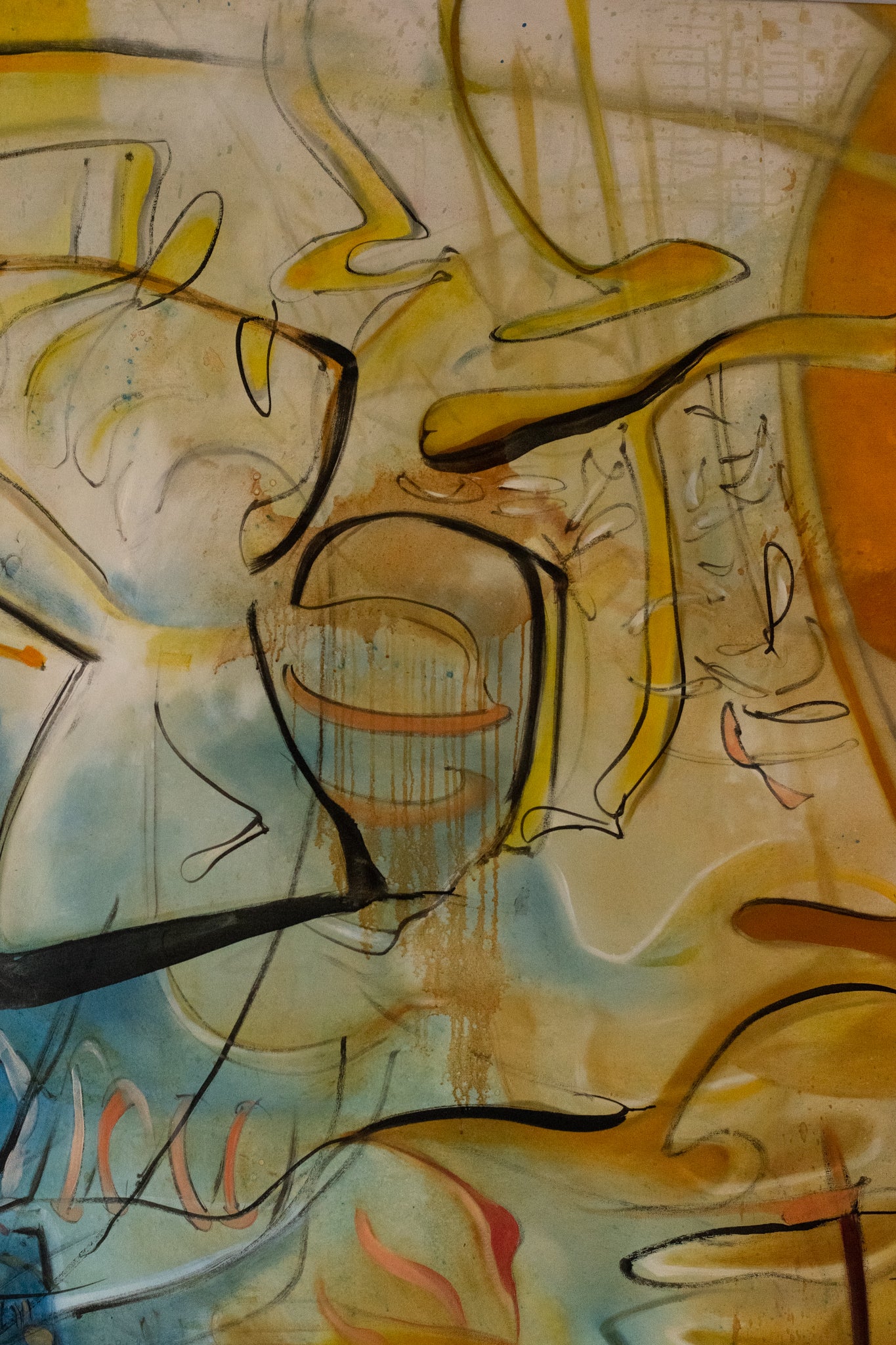 Large Oil Painting in the Style of Roberto Matta