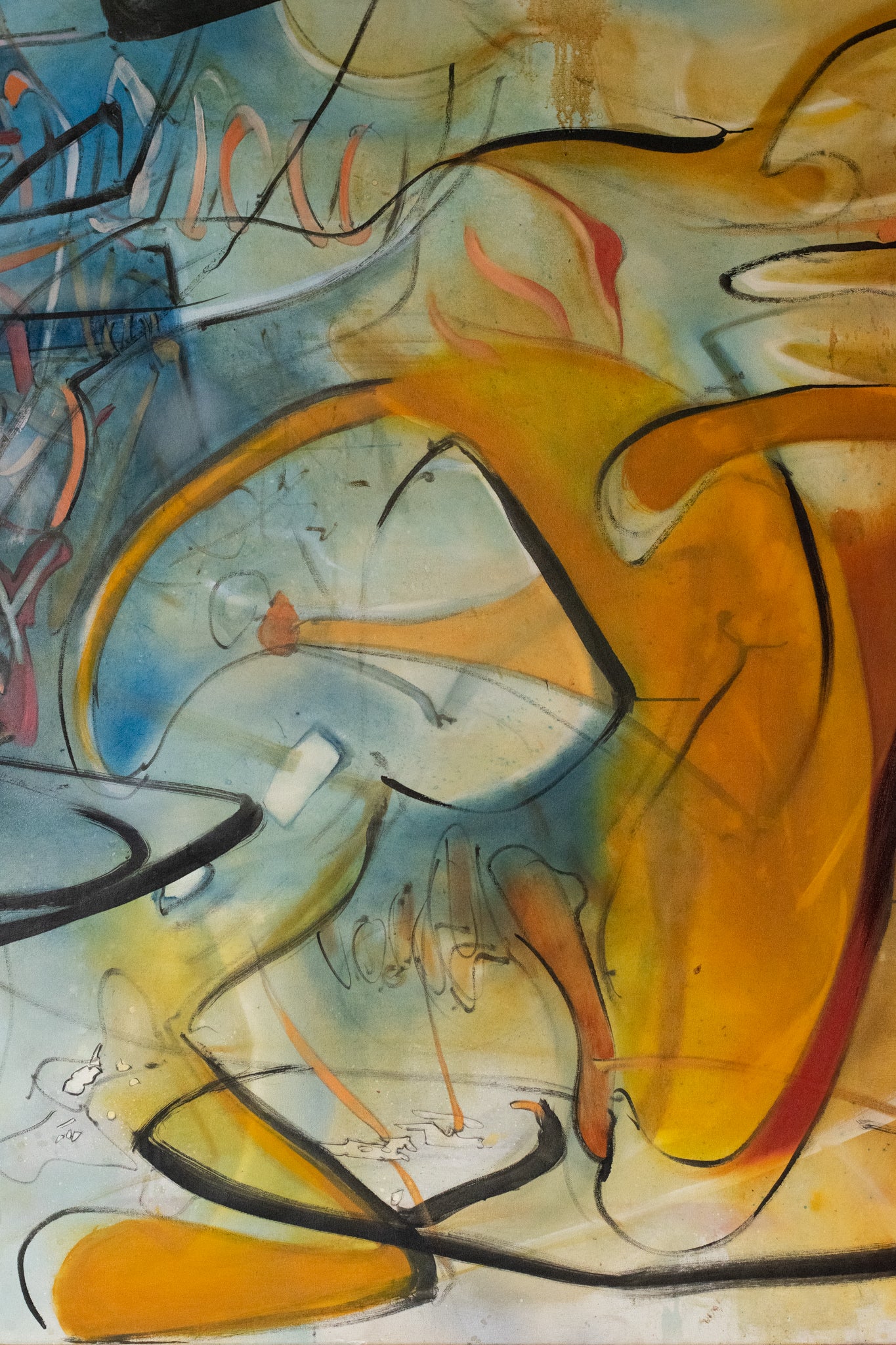 Large Oil Painting in the Style of Roberto Matta