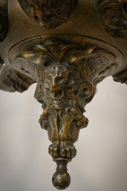 Antoni Gaudi  Influenced Magnificent Bronze or Brass Candelabras