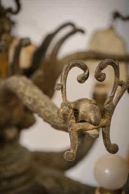 Antoni Gaudi  Influenced Magnificent Bronze or Brass Candelabras