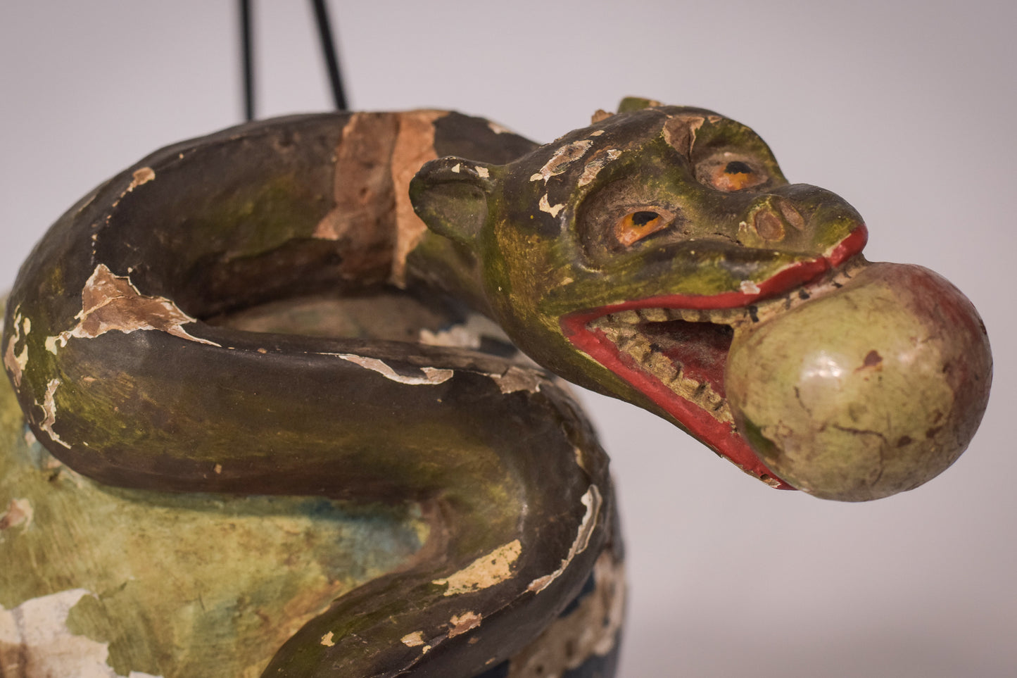 18th Century Polychrome Carving of a Dragon