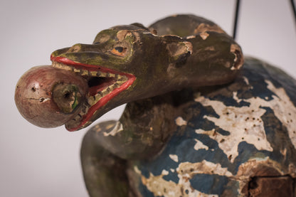 18th Century Polychrome Carving of a Dragon
