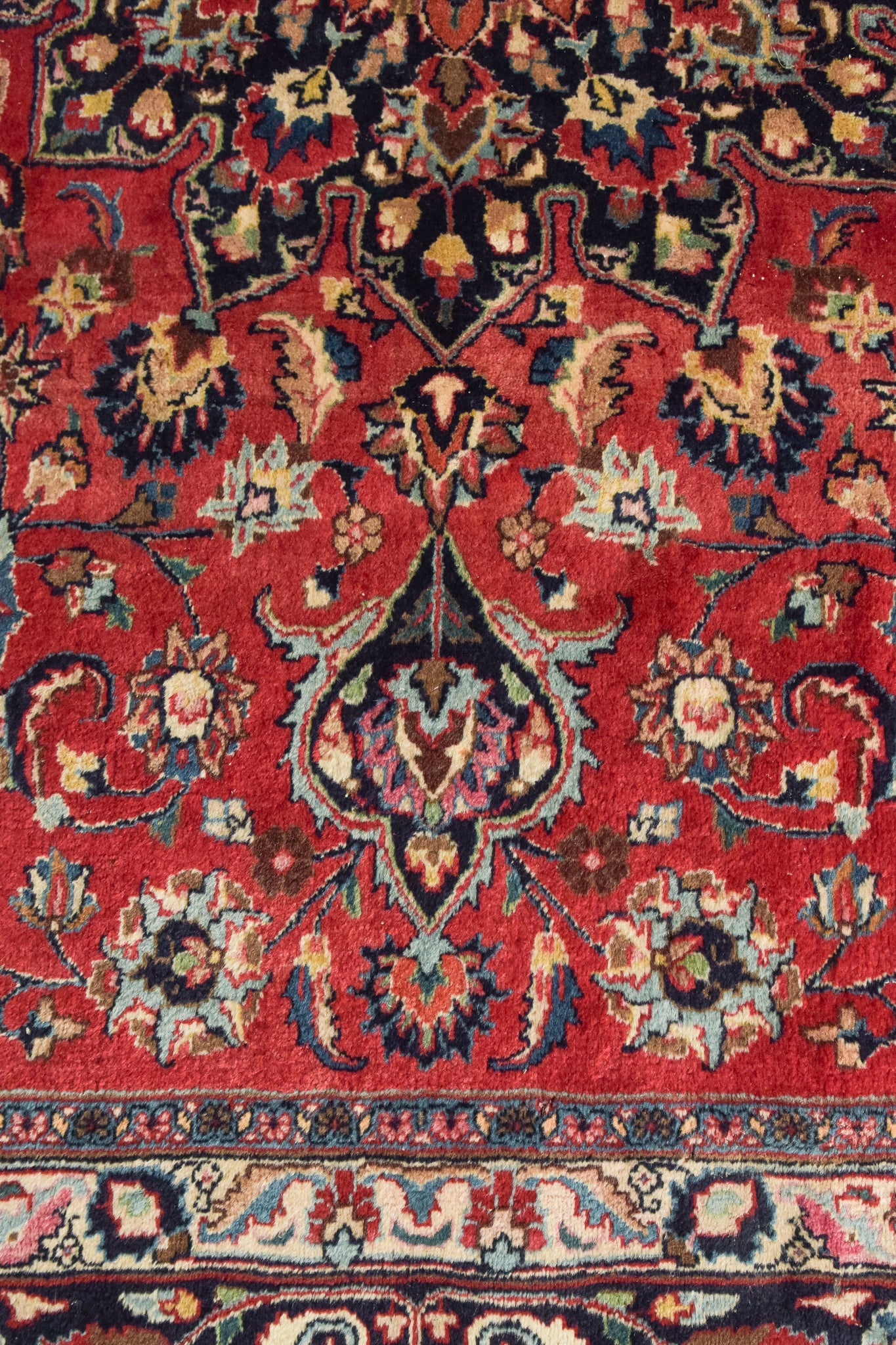 Vintage Mashad Handwoven Rug