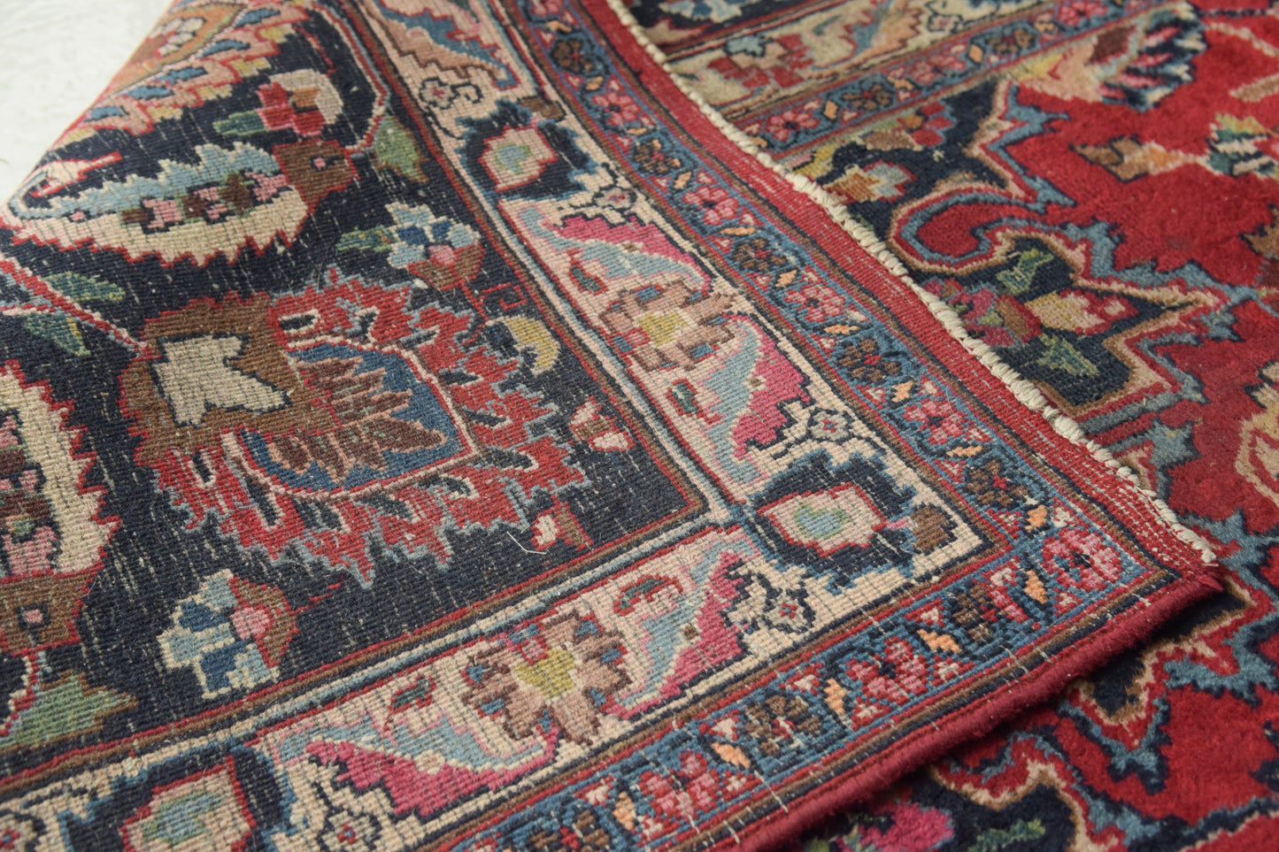 Vintage Mashad Handwoven Rug