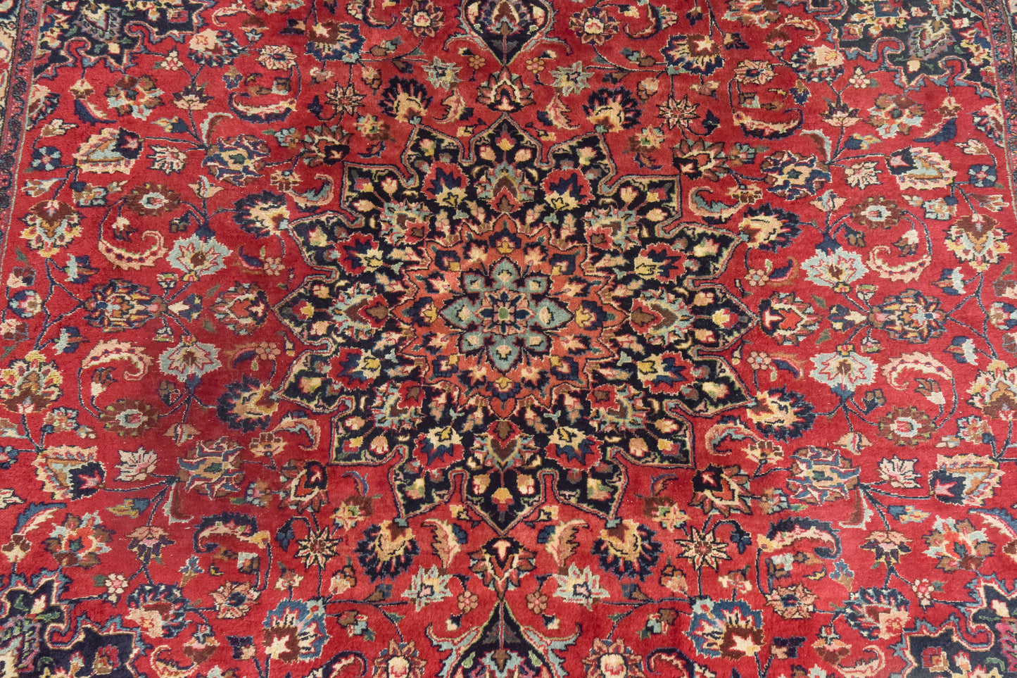 Vintage Mashad Handwoven Rug