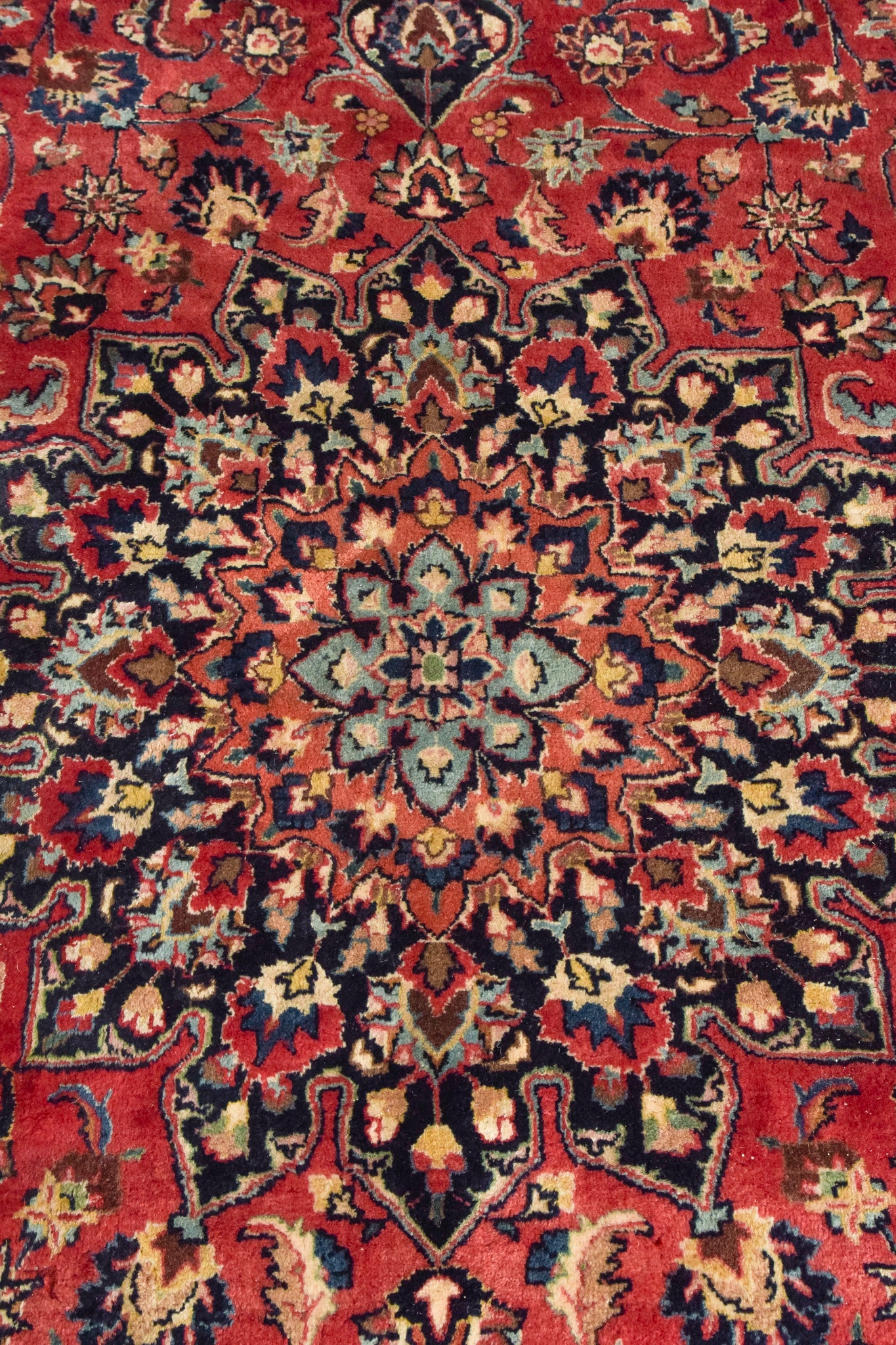 Vintage Mashad Handwoven Rug