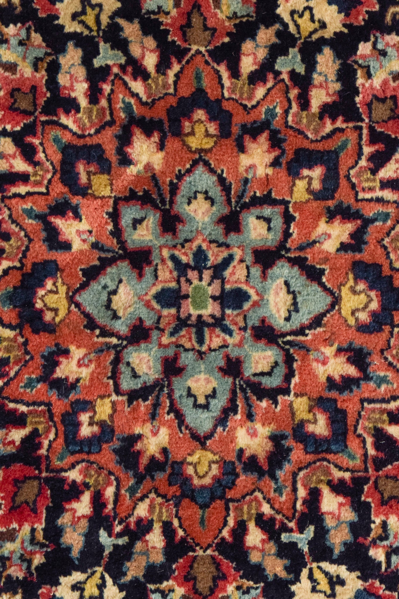 Vintage Mashad Handwoven Rug