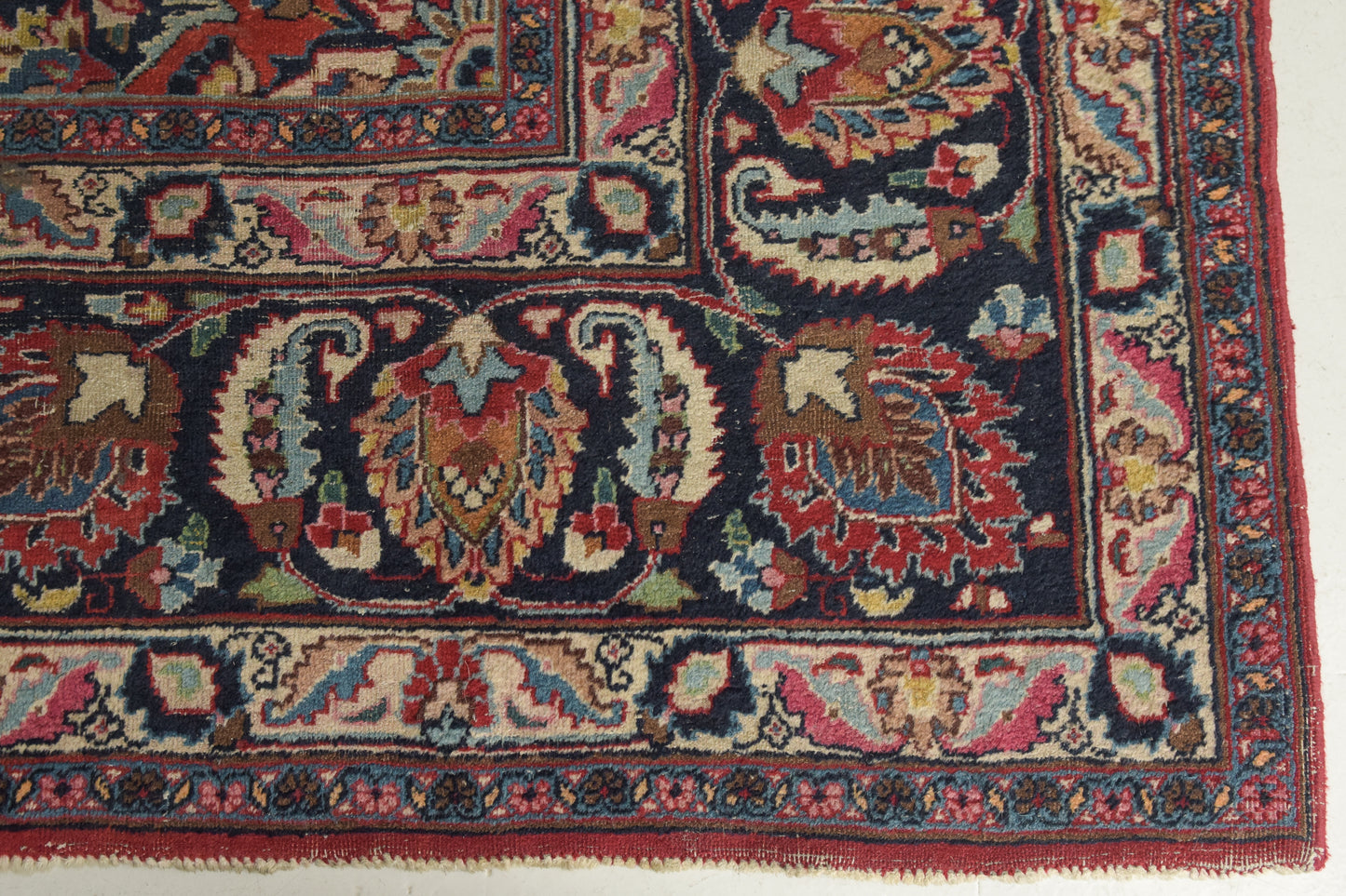 Vintage Mashad Handwoven Rug