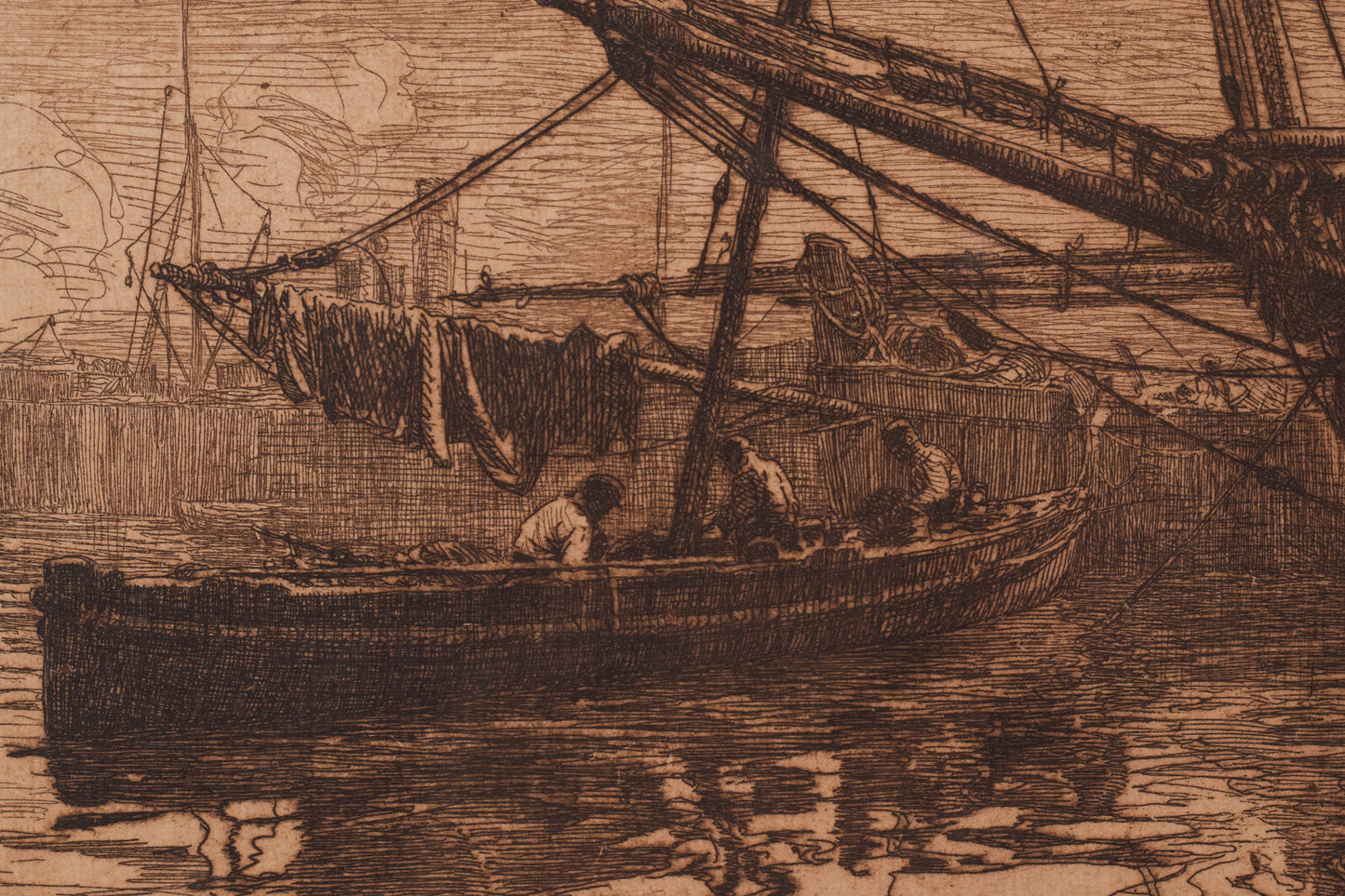 Etching of Boats