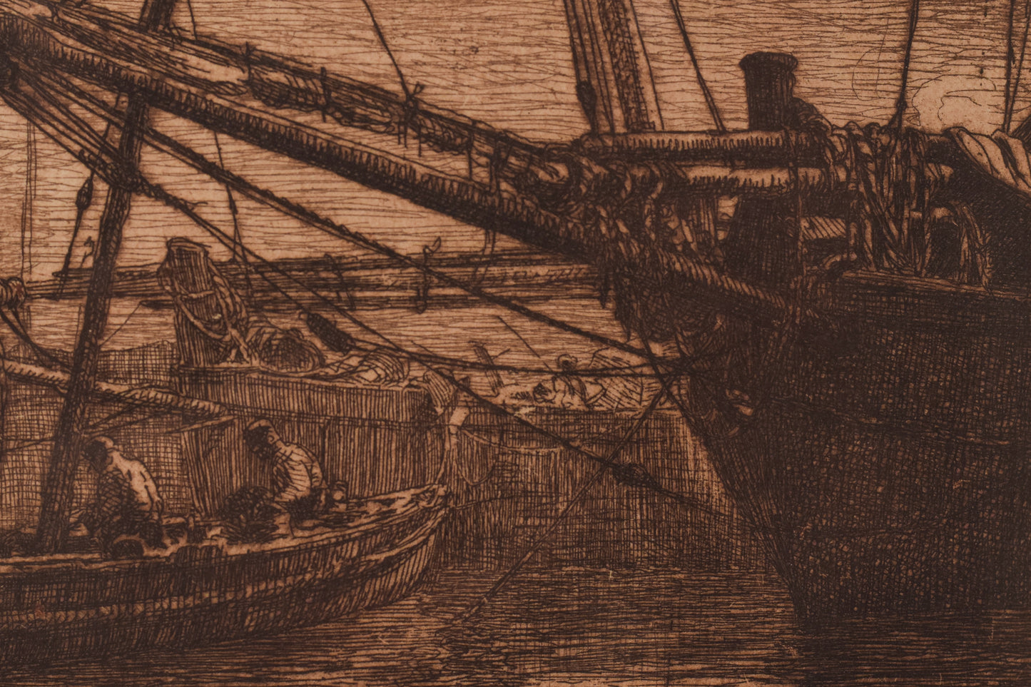 Etching of Boats