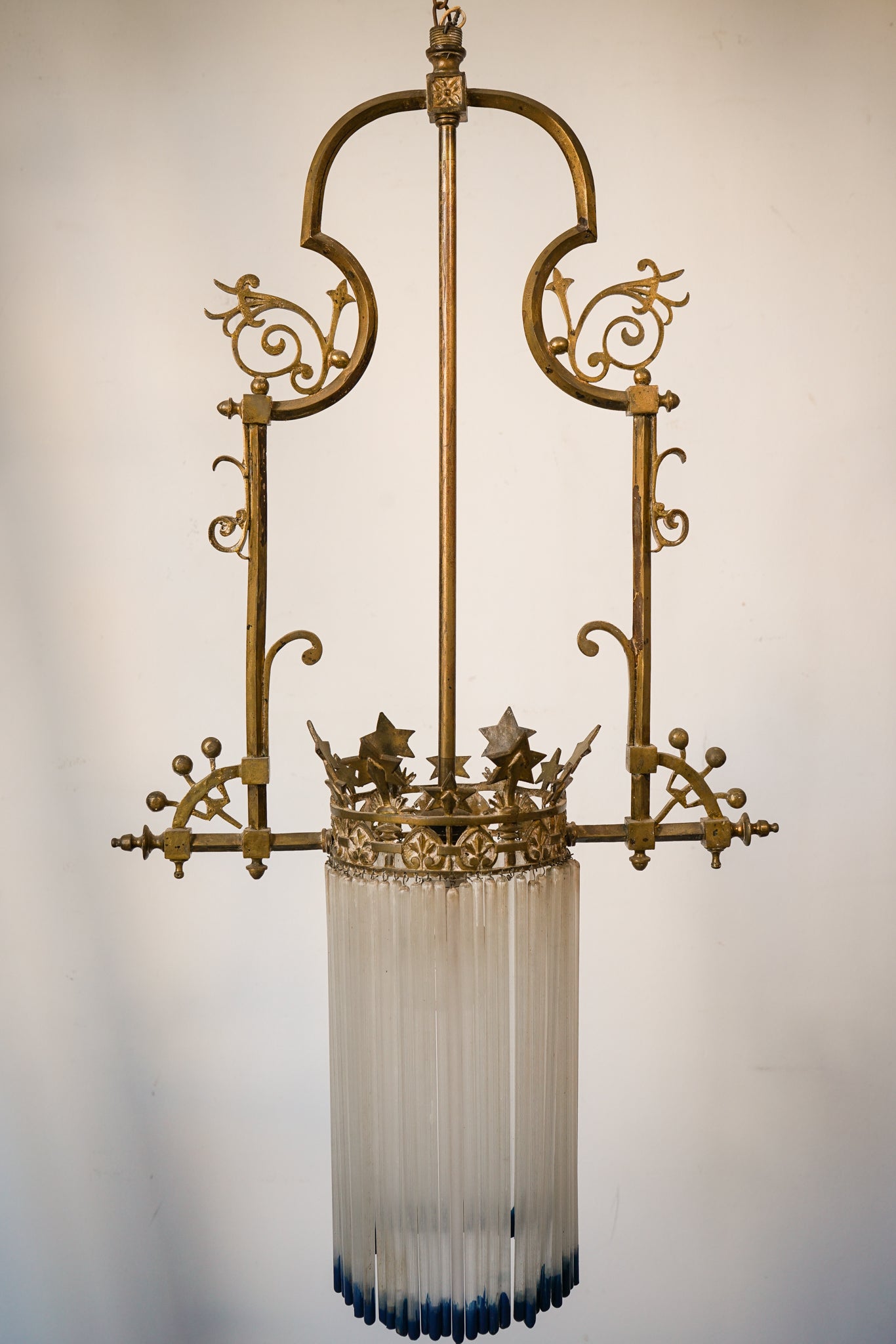 Art Nouveau - Chandelier with Glass Rods