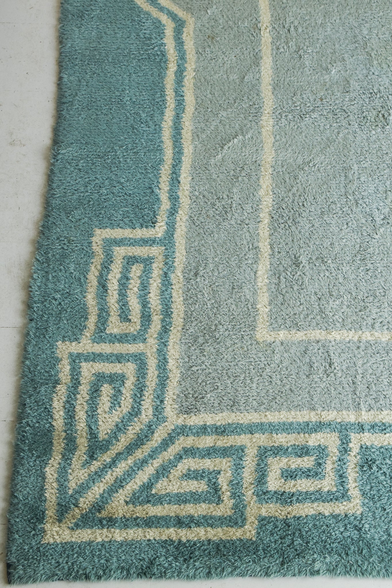 Large Handwoven Vintage Blue Rug