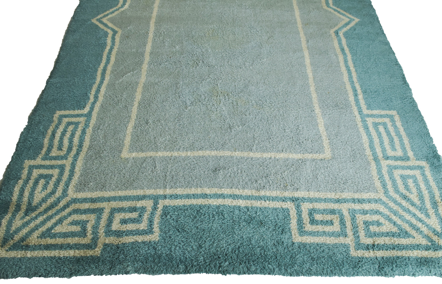 Large Handwoven Vintage Blue Rug