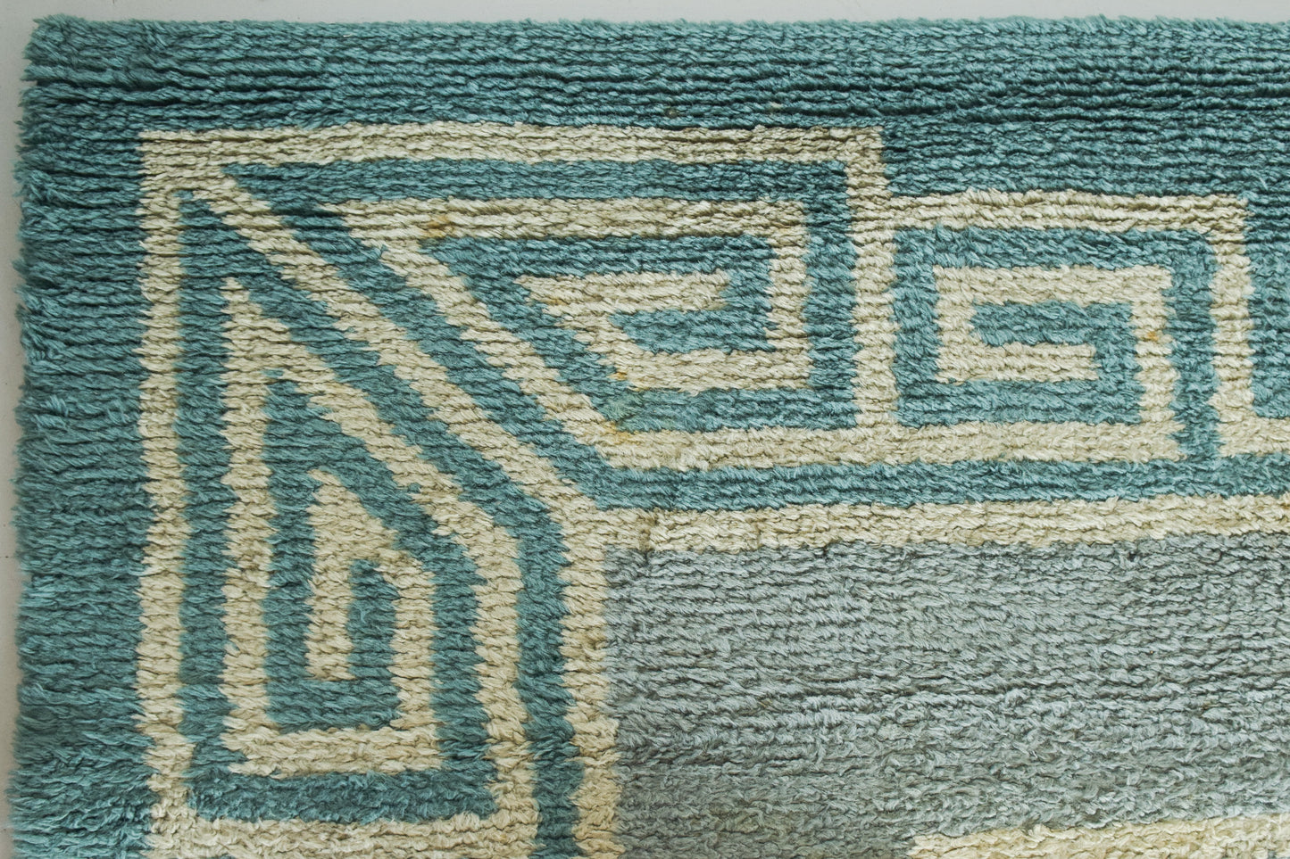 Large Handwoven Vintage Blue Rug