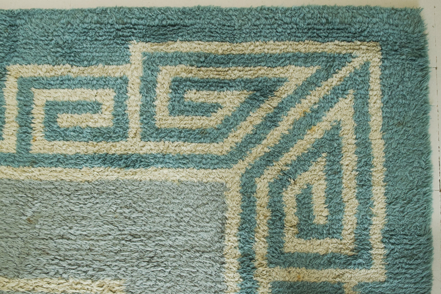 Large Handwoven Vintage Blue Rug