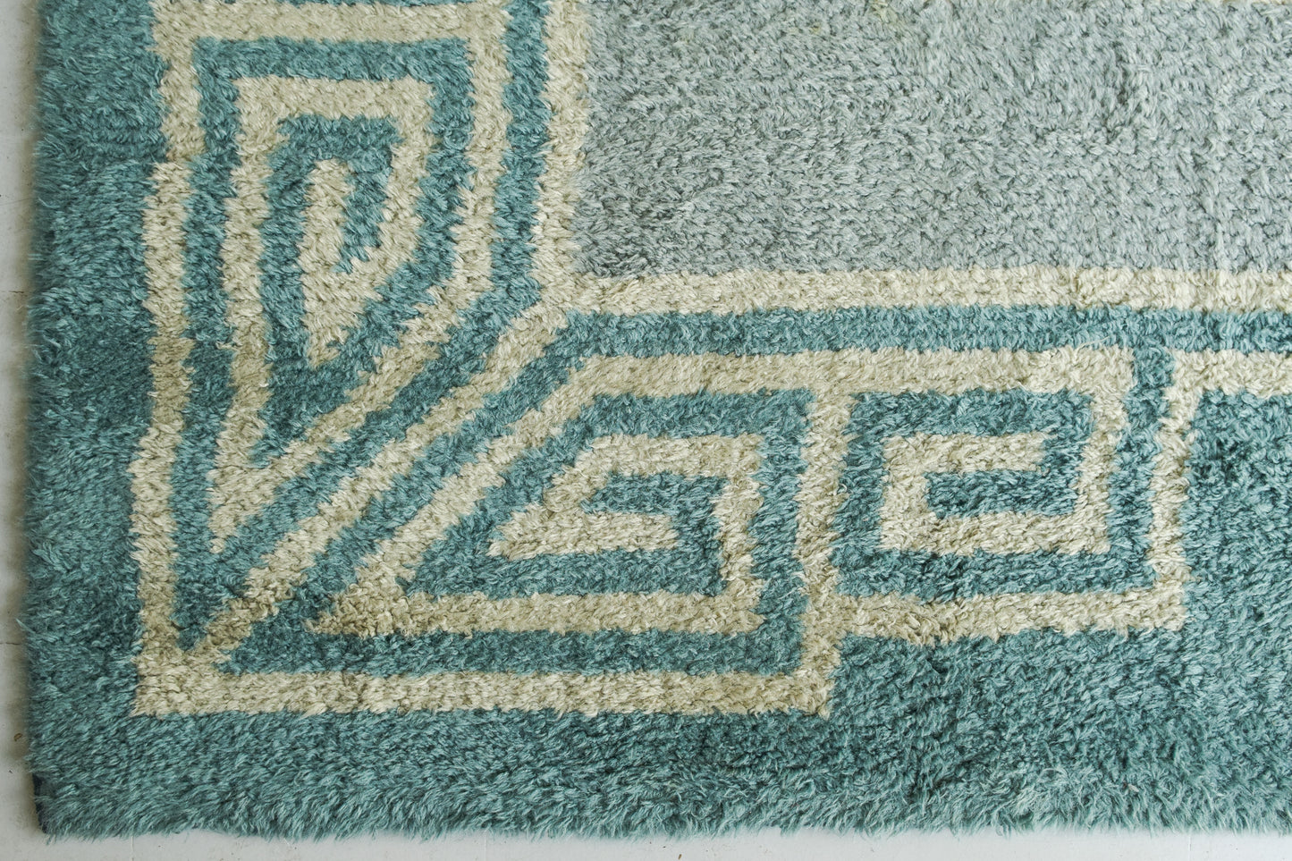 Large Handwoven Vintage Blue Rug