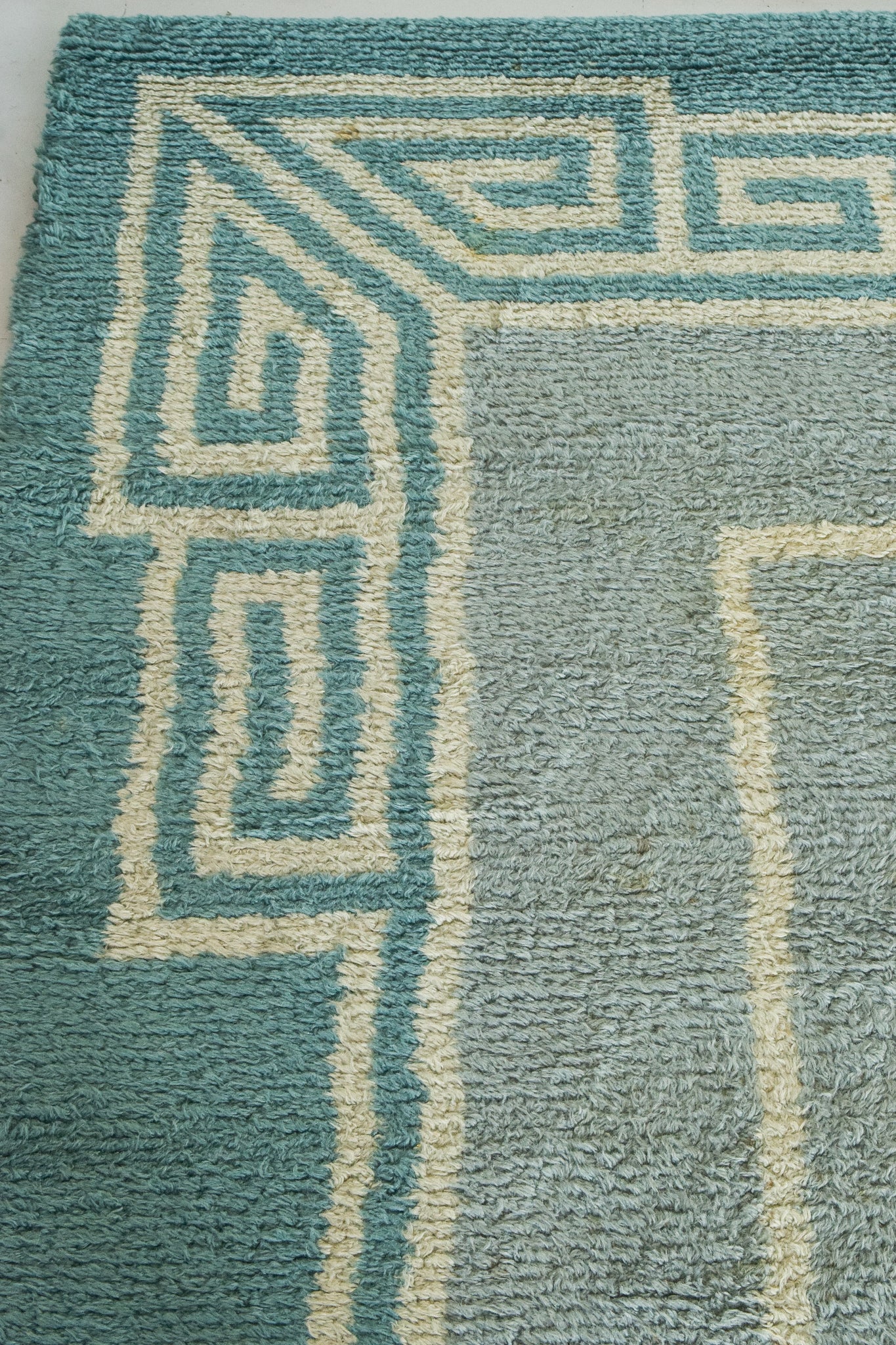 Large Handwoven Vintage Blue Rug