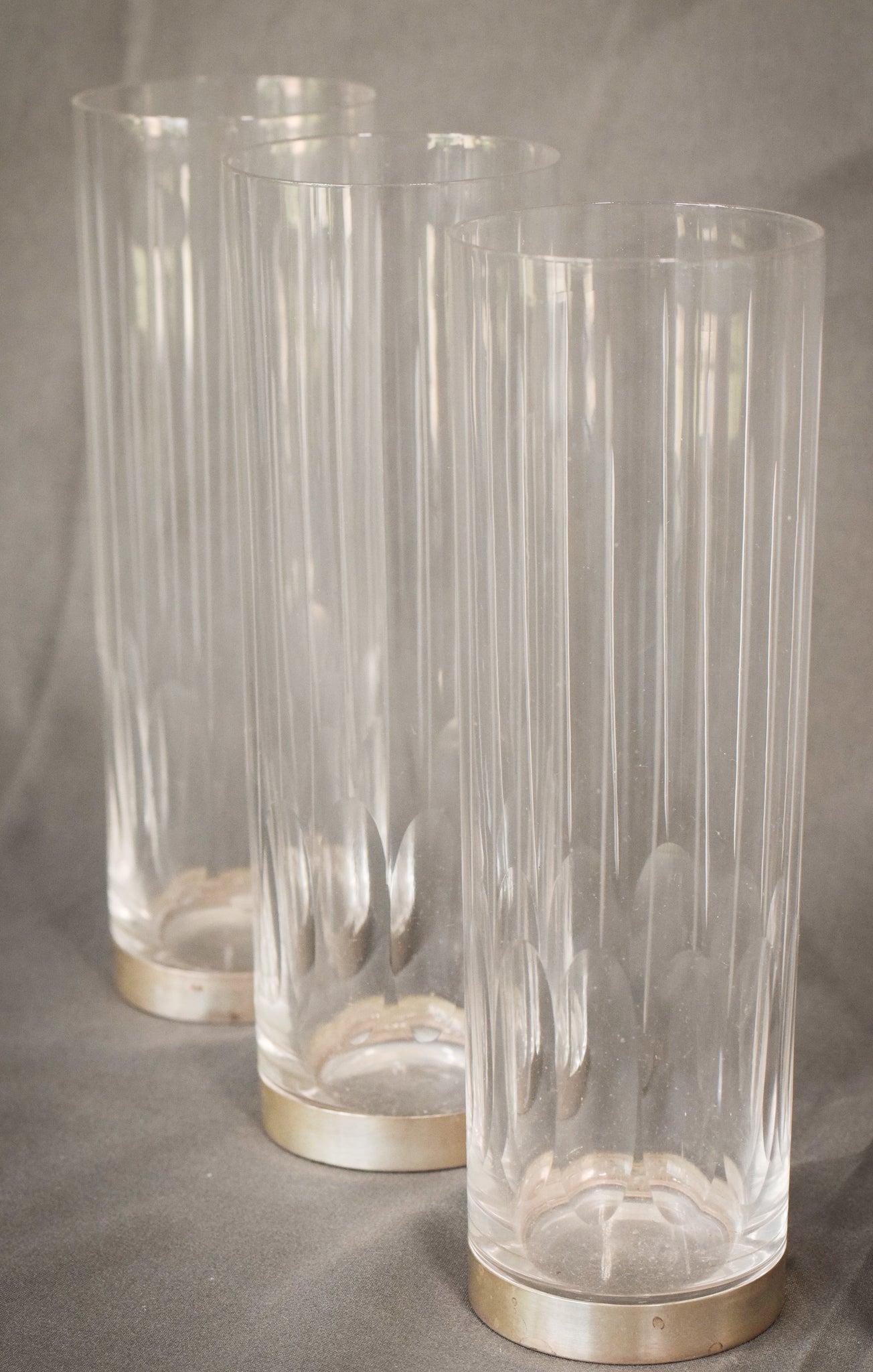 Set of 6 Glasses with Silver Bases