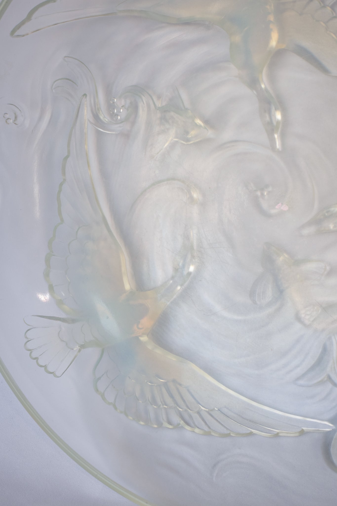 Follower of René Jules Lalique - Glass Bowl with Swans and Fish