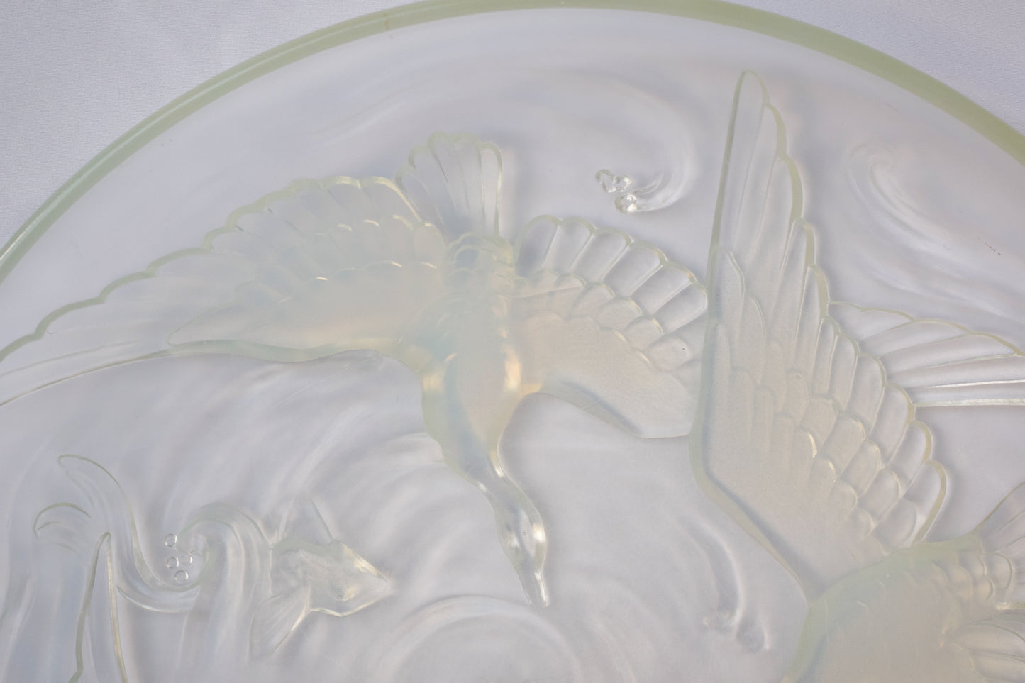 Follower of René Jules Lalique - Glass Bowl with Swans and Fish