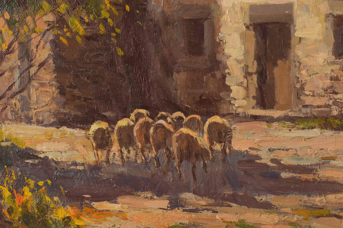 Francesc Carbonell Massabe - Farmyard with Sheep
