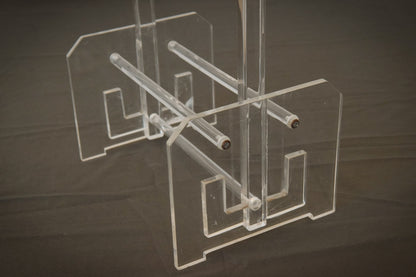 Unusual folding Side Tables with Stand - Perspex