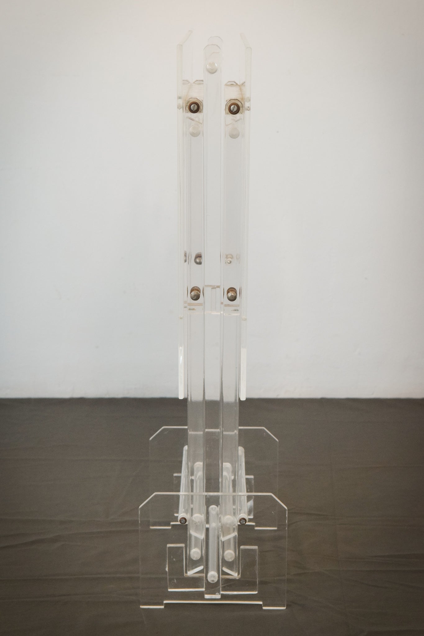 Unusual folding Side Tables with Stand - Perspex