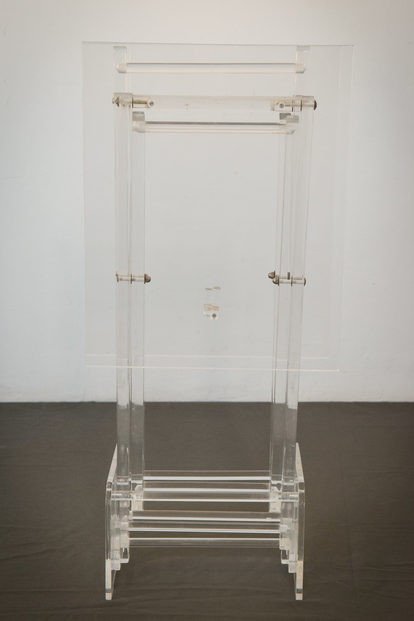 Unusual folding Side Tables with Stand - Perspex