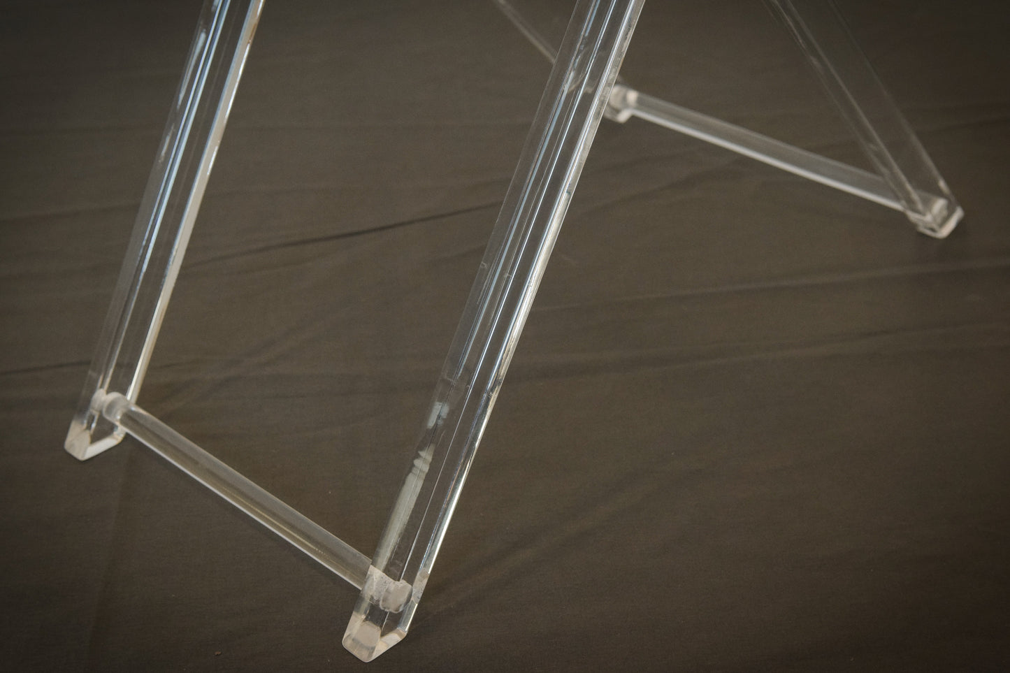 Unusual folding Side Tables with Stand - Perspex