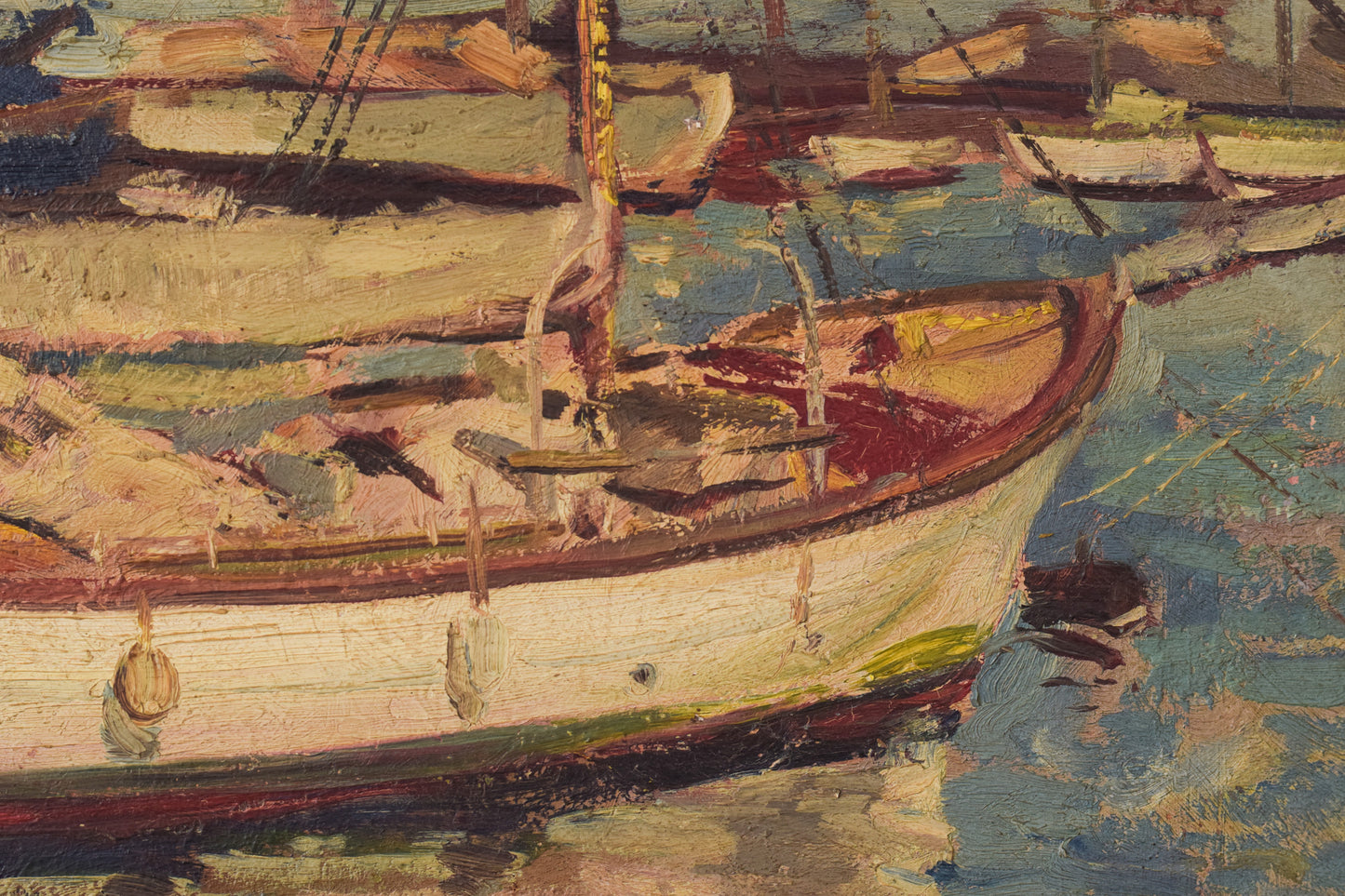 Impressionist Oil of Boats