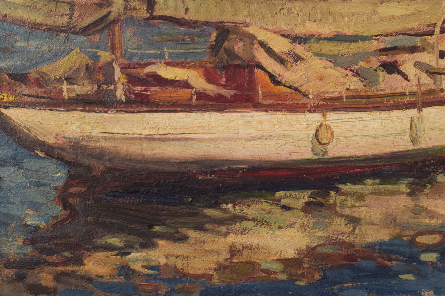 Impressionist Oil of Boats