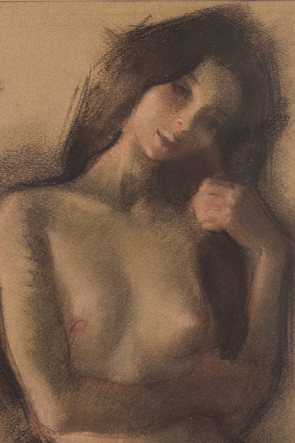 Charcoal Drawing of a Female Nude