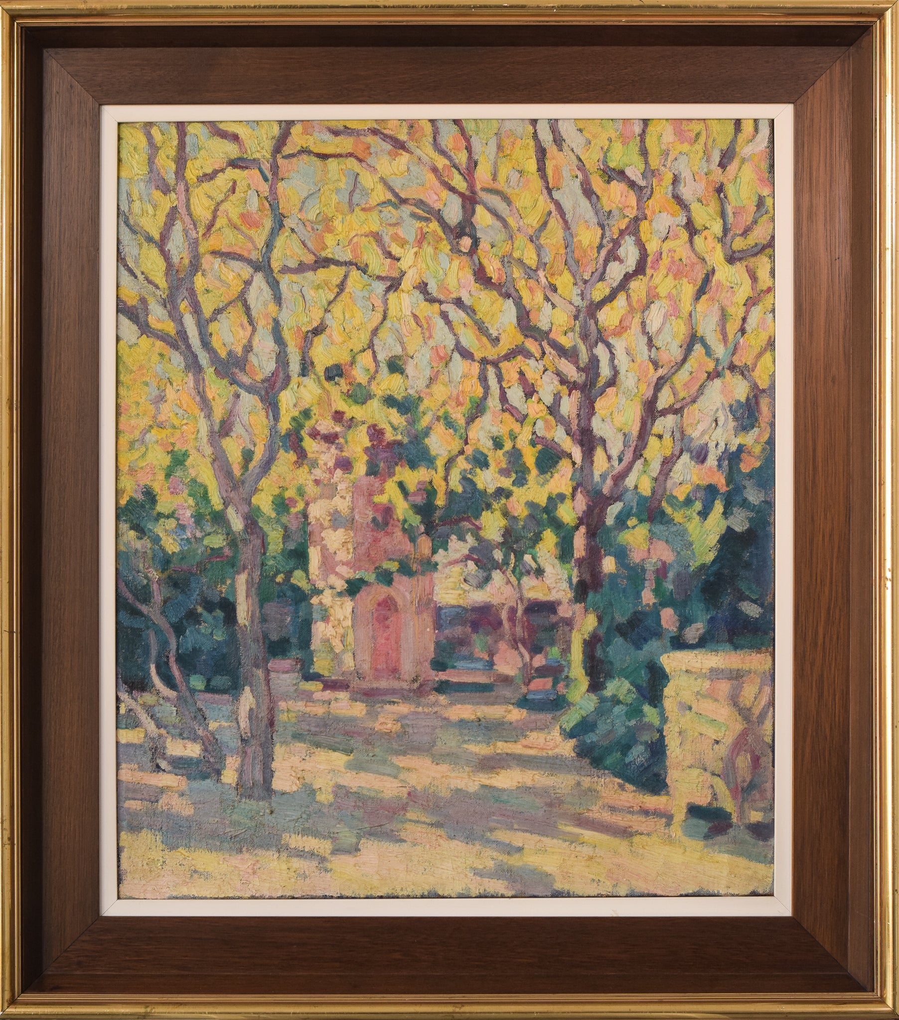 Guillem Bergnes - Impressionist Garden with Yellow Blossom