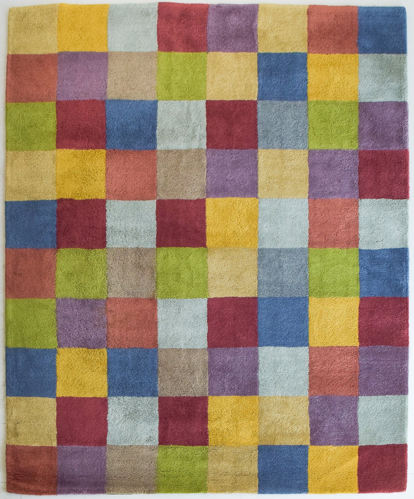 Colourful Chequered Handwoven Rug