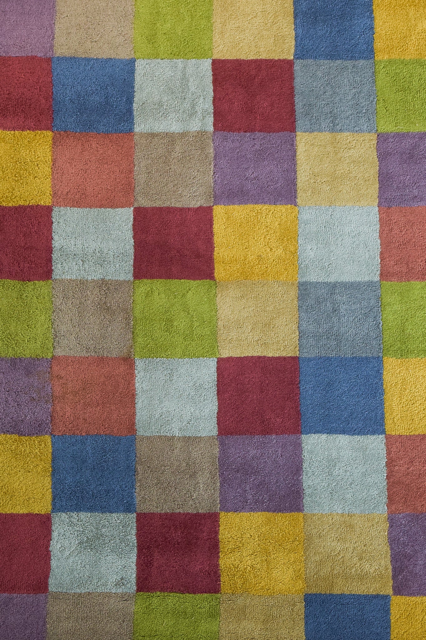 Colourful Chequered Handwoven Rug