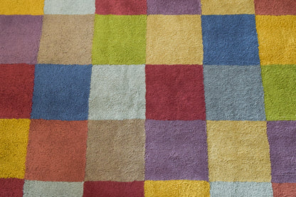 Colourful Chequered Handwoven Rug